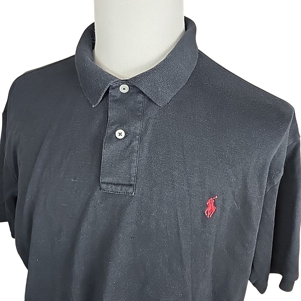 Polo Ralph Lauren Mens Short Sleeve Pony Polo Cotton Size XL Black